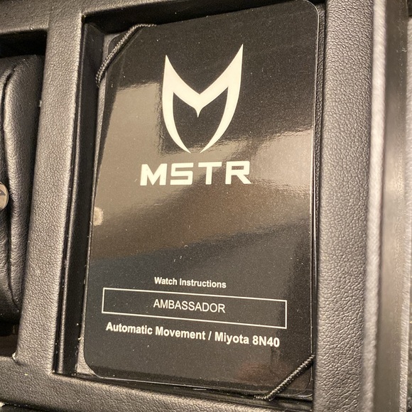 MSTR Meister AM304SS AMBASSADOR TITANIUM GREY AUTOMATIC/BLACK/SS BAND watch - Picture 7 of 13